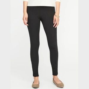 High-Rise Stevie Ponte-Knit Pants, Black, Small